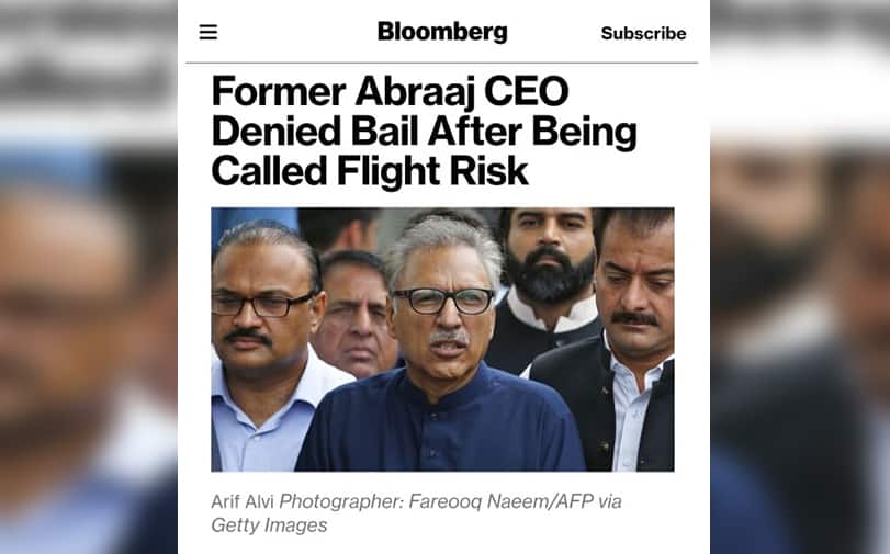 Bloomberg ‘confuses’ arrested Abraaj CEO with President Dr Arif Alvi