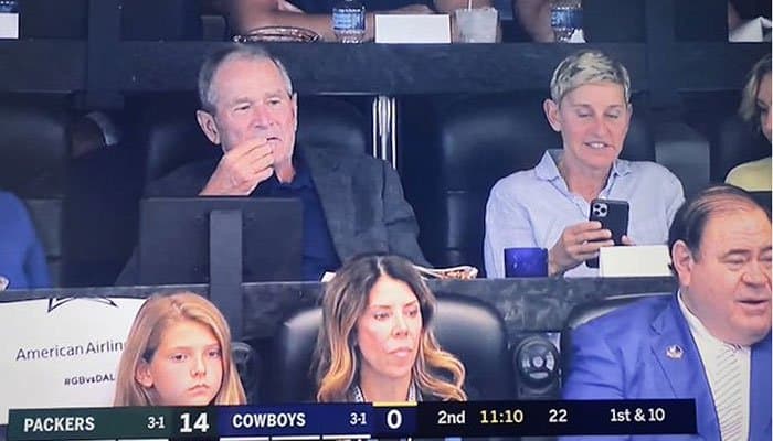 Ellen DeGeneres faces flak over friendship with George Bush