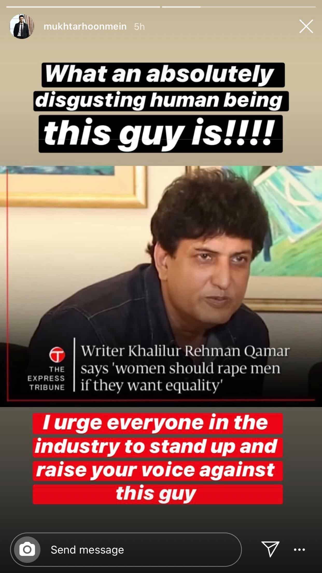 Osman Khalid Butt throws shade at Qamar for his misogynistic statements