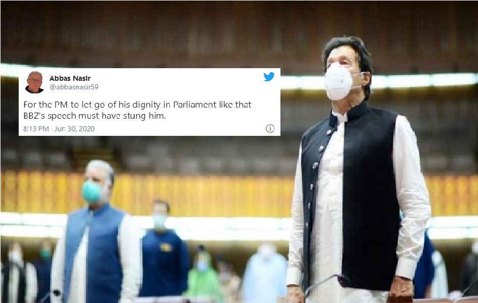 ‘Jab baarish aata hai tou paani aata hai’: Twitter calls Imran out for mimicking Bilawal in NA