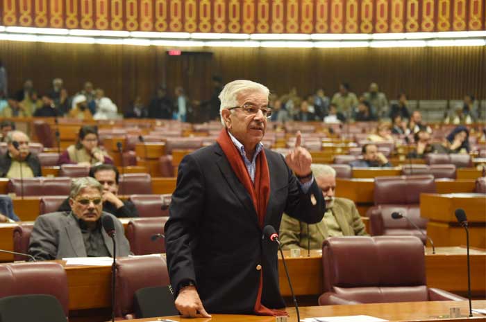 PTI leader seeks blasphemy case against Khawaja Asif for stressing equal rights for minorities