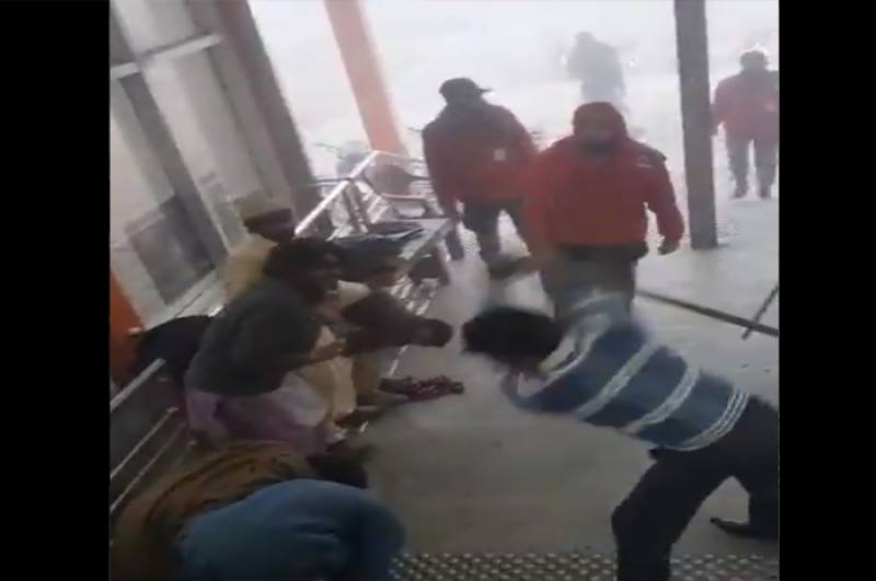 VIDEO: OLMT officials torture labourers for taking shelter in metro station