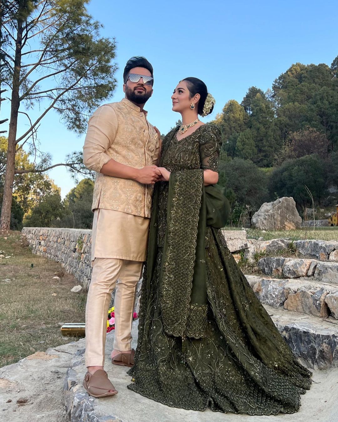 Sarah-Falak, Noor Zafar ooze style on sister Aisha Khan’s wedding