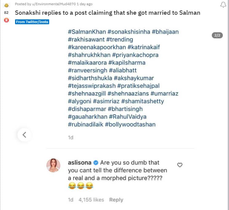 ‘Are you dumb?’: Sonakshi Sinha hits out at portal for fake wedding story with Salman Khan