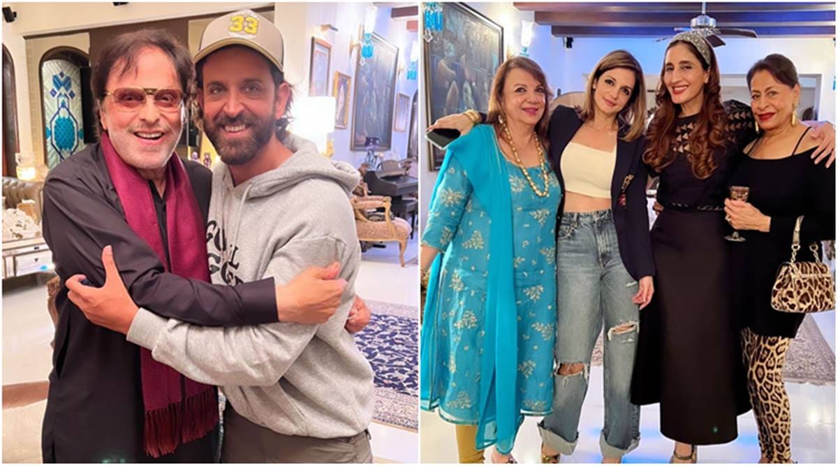 Hrithik Roshan joins Sussanne Khan at her father Sanjay Khan's birthday  bash, see family photos | Entertainment News,The Indian Express