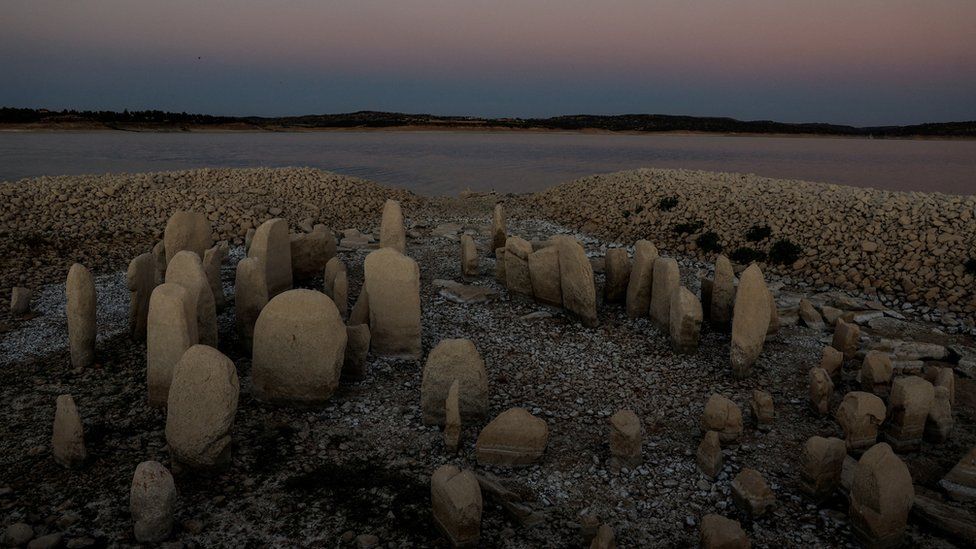 In Pictures: Europe’s worst drought in 500 years exposes ancient stones, WWII ships