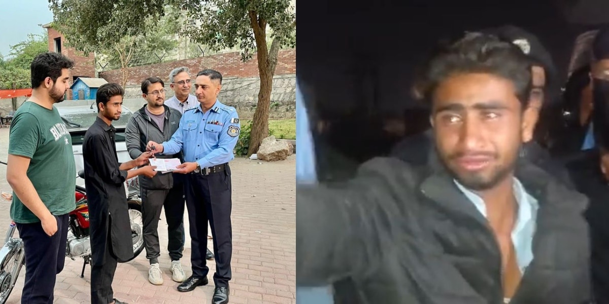 ISB police gives bike to Bykea rider whose bike burnt by PTI protesters