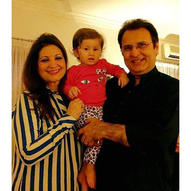 Mr and Mrs Behroz Sabzwari with their grand daughter Nooreh - Arts & Entertainment Images & Photos