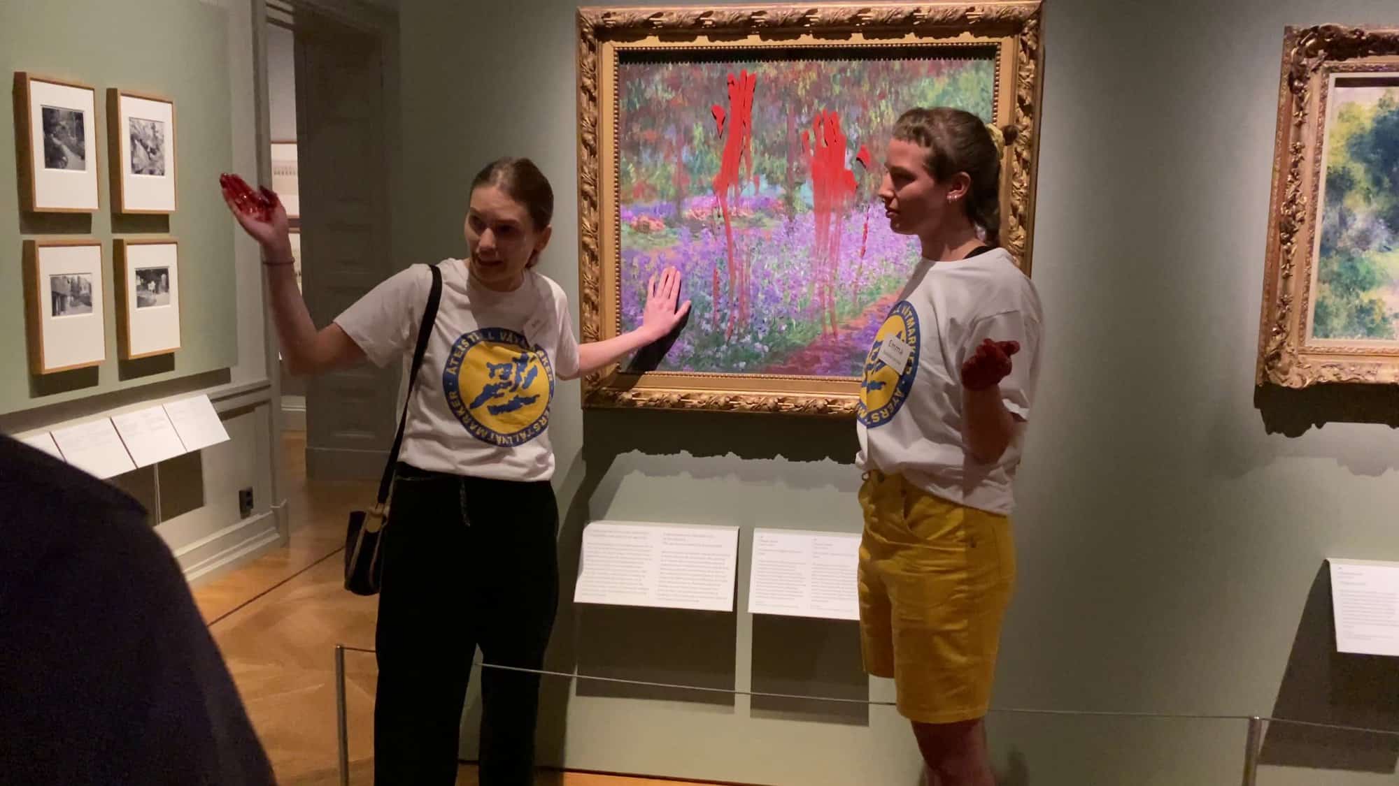 Swedish environment activists vandalise Monet painting in protest