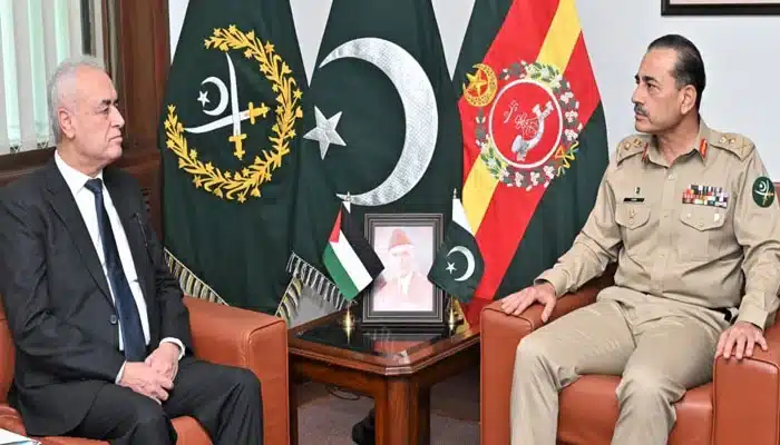COAS Gen Asim Munir meets Ambassador of Palestine