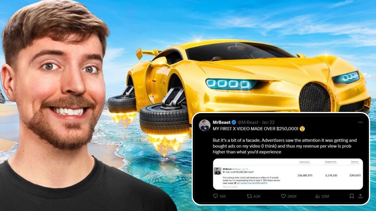 MrBeast earns $250,000 from one video on X