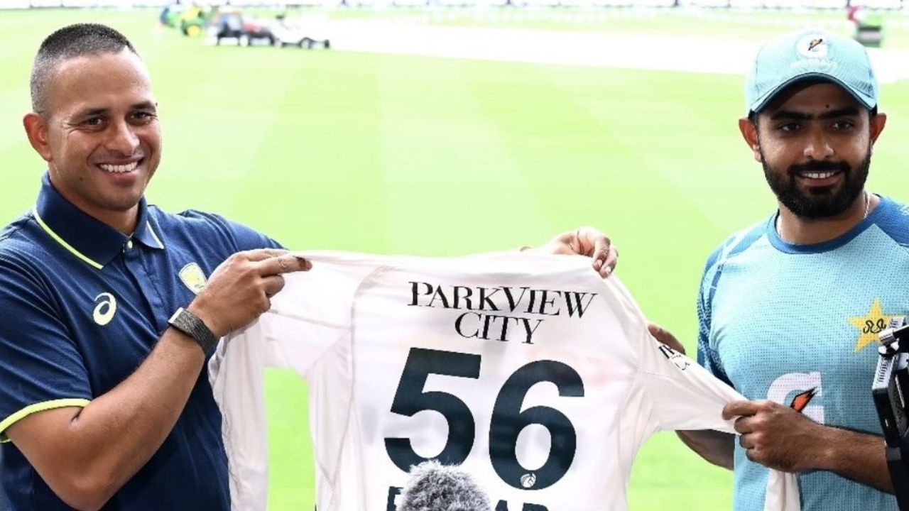 Babar Azam donates Test jersey to Usman Khawaja’s foundation