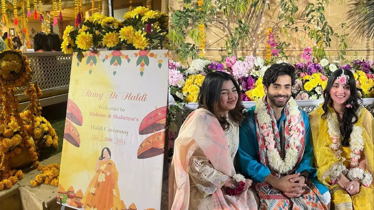 Sheheryar Munawar, Maheen Siddiqui’s joyous haldi ceremony
