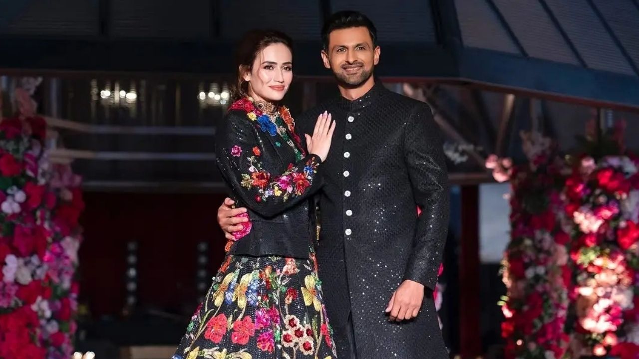 Shoaib Malik and Sana Javed dazzle with stylish ramp walk