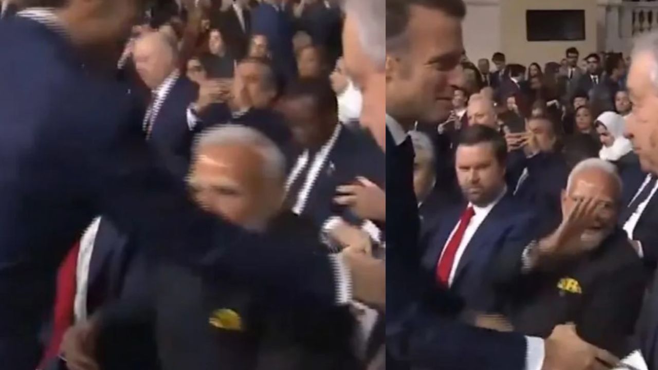 VIDEO: French president’s Modi handshake snub goes viral