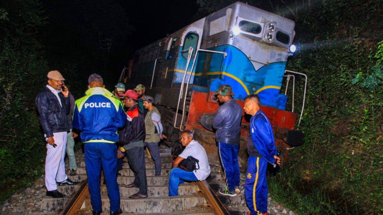 Sri Lanka train derailed after smashing into elephants