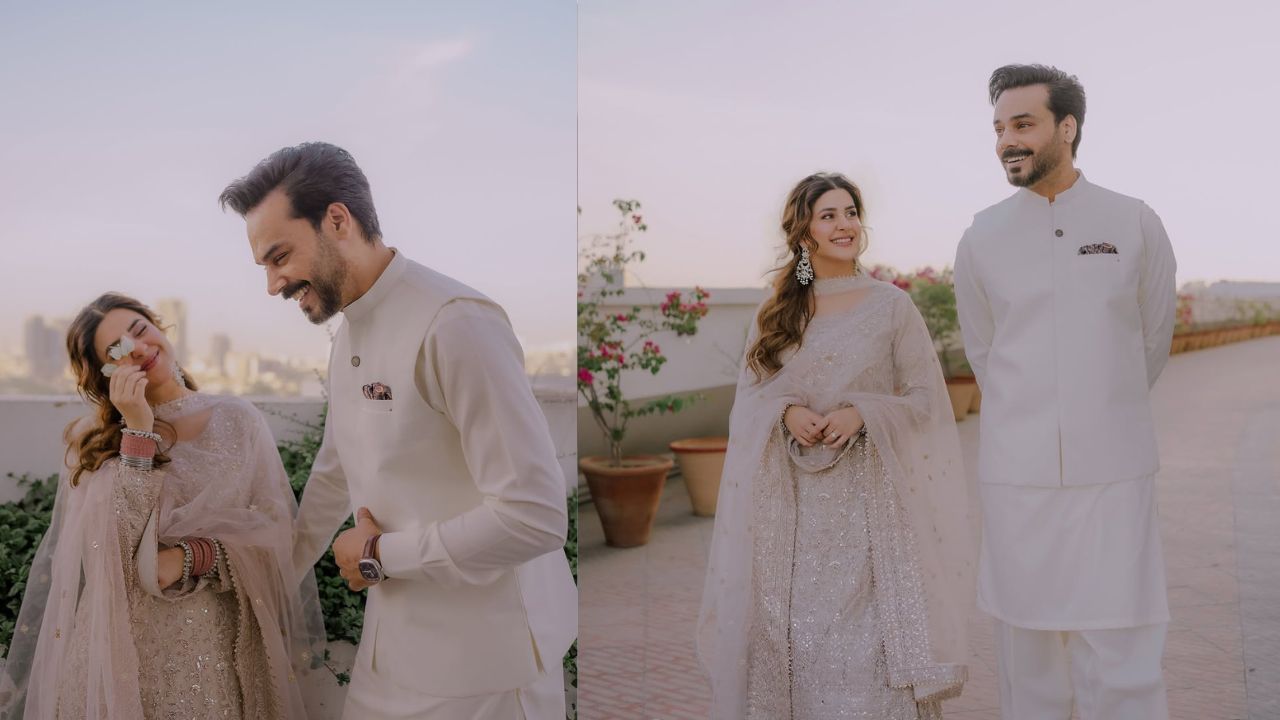 Kubra Khan, Gohar Rasheed shine on their first Eid after marriage