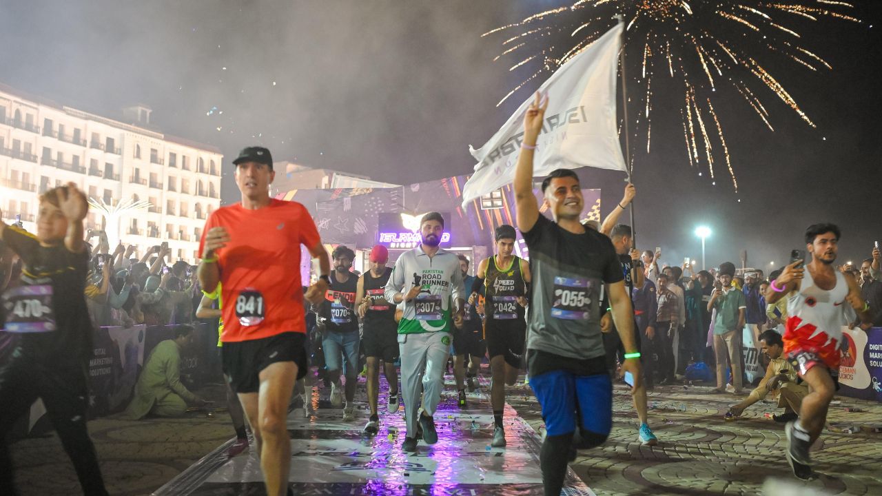 Runners light up the night at Islamabad’s unique night run