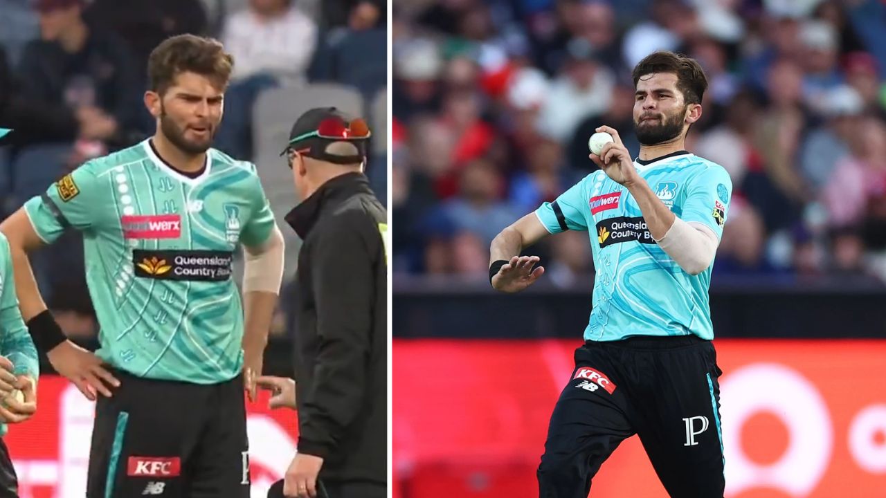 Shaheen Afridi stopped from bowling after delivering two beamers, concedes 43 runs in 2.4 overs in BBL