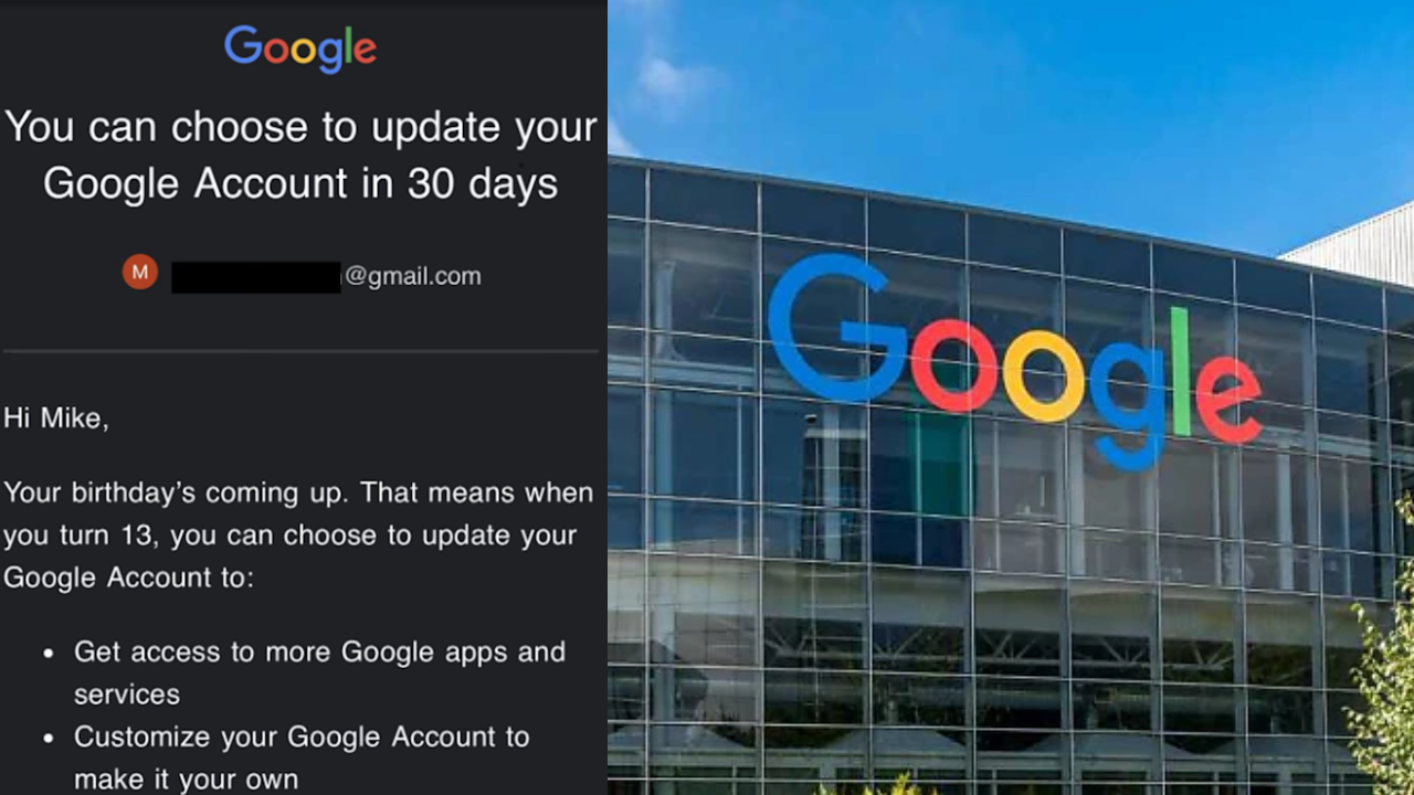Google criticised for emailing children about disabling parental controls before turning 13