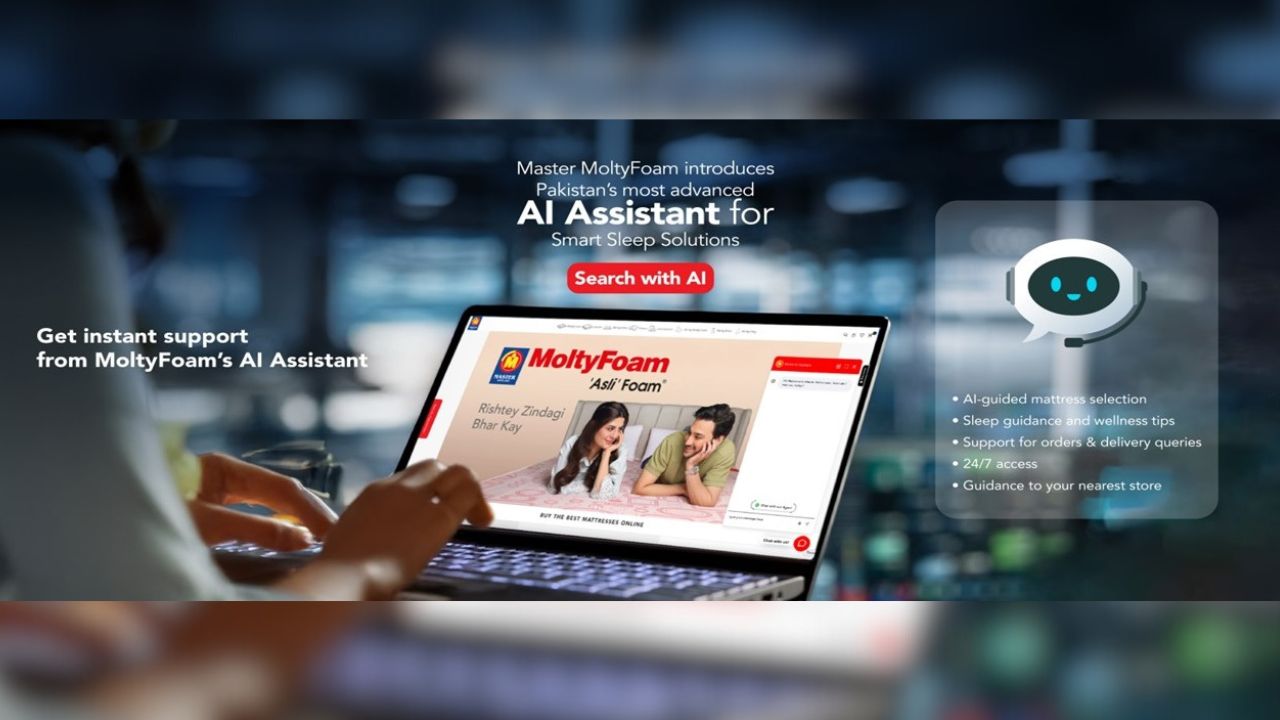 Master MoltyFoam launches Pakistan’s most advanced AI assistant for smart sleep solutions
