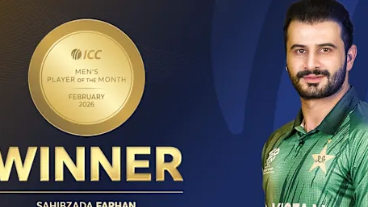 Sahibzada Farhan named ICC player of the month after record-breaking T20 World Cup run